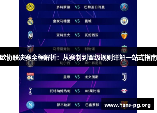 欧协联决赛全程解析:从赛制到晋级规则详解一站式指南 欧协联决赛全程解析:从赛制到晋级规则详解一站式指南